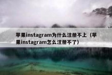 苹果instagram为什么注册不上（苹果instagram怎么注册不了）