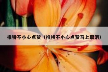推特不小心点赞（推特不小心点赞马上取消）