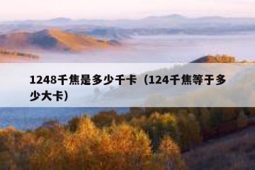 1248千焦是多少千卡（124千焦等于多少大卡）