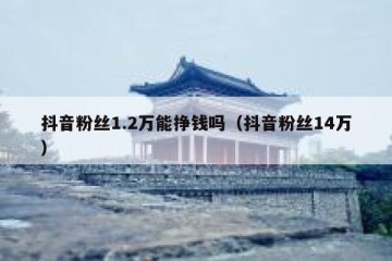 抖音粉丝1.2万能挣钱吗（抖音粉丝14万）