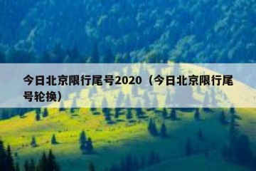 今日北京限行尾号2020（今日北京限行尾号轮换）