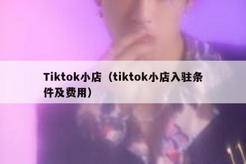 Tiktok小店（tiktok小店入驻条件及费用）