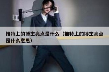 推特上的博主亮点是什么（推特上的博主亮点是什么意思）
