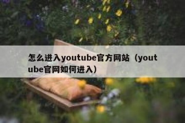 怎么进入youtube官方网站（youtube官网如何进入）