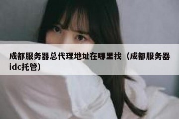 成都服务器总代理地址在哪里找（成都服务器idc托管）
