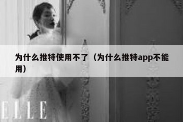 为什么推特使用不了（为什么推特app不能用）