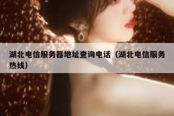 湖北电信服务器地址查询电话（湖北电信服务热线）