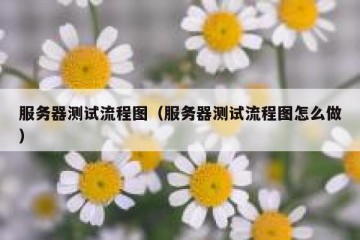 服务器测试流程图（服务器测试流程图怎么做）