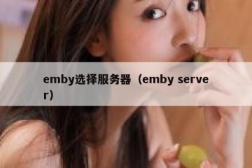 emby选择服务器（emby server）