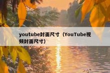youtube封面尺寸（YouTube视频封面尺寸）