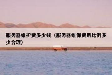 服务器维护费多少钱（服务器维保费用比例多少合理）