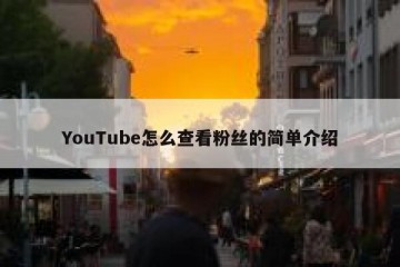 YouTube怎么查看粉丝的简单介绍