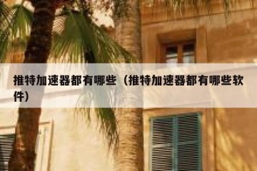 推特加速器都有哪些（推特加速器都有哪些软件）