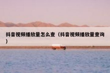 抖音视频播放量怎么查（抖音视频播放量查询）