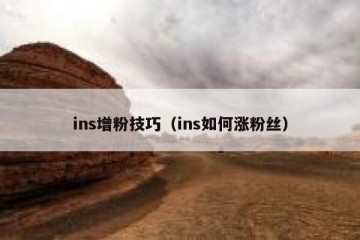 ins增粉技巧（ins如何涨粉丝）