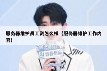 服务器维护员工资怎么样（服务器维护工作内容）