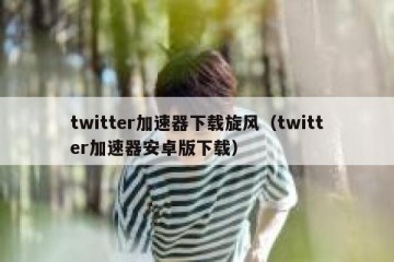twitter加速器下载旋风（twitter加速器安卓版下载）