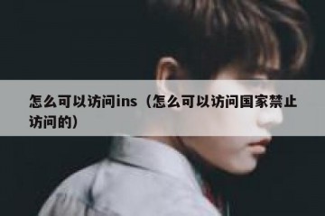 怎么可以访问ins（怎么可以访问国家禁止访问的）