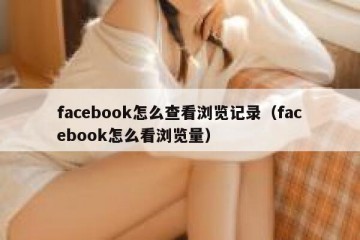 facebook怎么查看浏览记录（facebook怎么看浏览量）