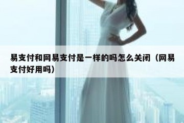 易支付和网易支付是一样的吗怎么关闭（网易支付好用吗）