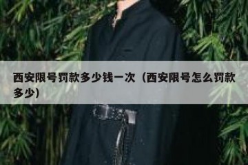 西安限号罚款多少钱一次（西安限号怎么罚款多少）