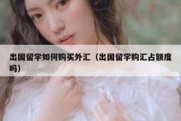出国留学如何购买外汇（出国留学购汇占额度吗）