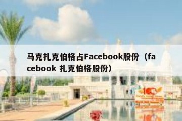 马克扎克伯格占Facebook股份（facebook 扎克伯格股份）