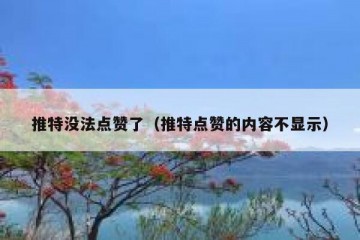 推特没法点赞了（推特点赞的内容不显示）