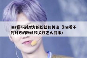 ins看不到对方的粉丝和关注（ins看不到对方的粉丝和关注怎么回事）