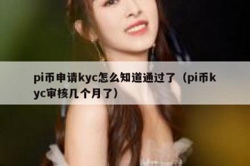 pi币申请kyc怎么知道通过了（pi币kyc审核几个月了）