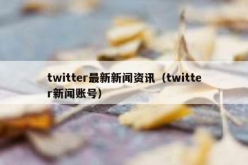 twitter最新新闻资讯（twitter新闻账号）
