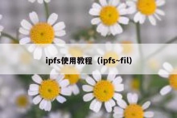 ipfs使用教程（ipfs~fil）