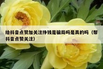 给抖音点赞加关注挣钱是骗局吗是真的吗（帮抖音点赞关注）
