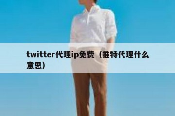 twitter代理ip免费（推特代理什么意思）