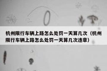 杭州限行车辆上路怎么处罚一天算几次（杭州限行车辆上路怎么处罚一天算几次违章）