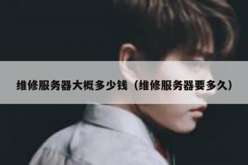维修服务器大概多少钱（维修服务器要多久）