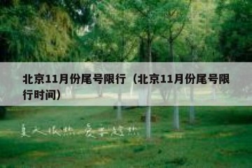 北京11月份尾号限行（北京11月份尾号限行时间）