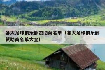 各大足球俱乐部赞助商名单（各大足球俱乐部赞助商名单大全）