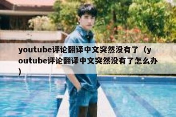 youtube评论翻译中文突然没有了（youtube评论翻译中文突然没有了怎么办）