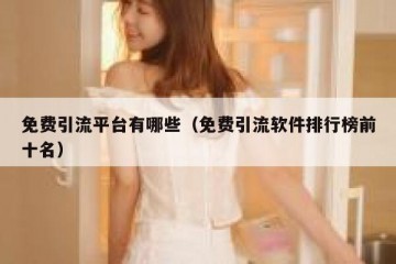免费引流平台有哪些（免费引流软件排行榜前十名）