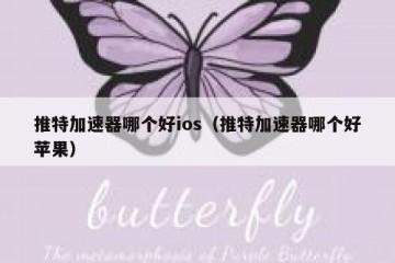 推特加速器哪个好ios（推特加速器哪个好苹果）