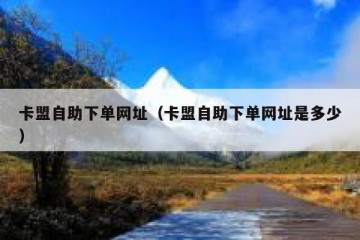 卡盟自助下单网址（卡盟自助下单网址是多少）