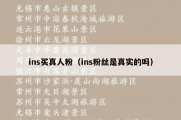 ins买真人粉（ins粉丝是真实的吗）