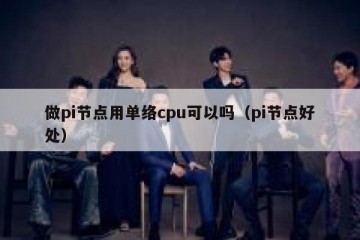 做pi节点用单络cpu可以吗（pi节点好处）