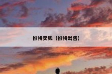 推特卖钱（推特出售）
