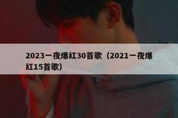 2023一夜爆红30首歌（2021一夜爆红15首歌）