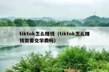 tiktok怎么赚钱（tiktok怎么赚钱需要交学费吗）