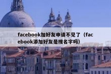 facebook加好友申请不见了（facebook添加好友是搜名字吗）