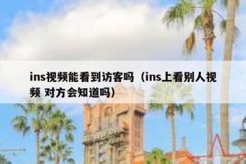 ins视频能看到访客吗（ins上看别人视频 对方会知道吗）