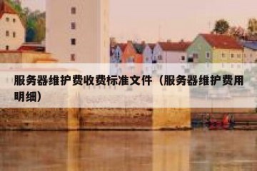 服务器维护费收费标准文件（服务器维护费用明细）